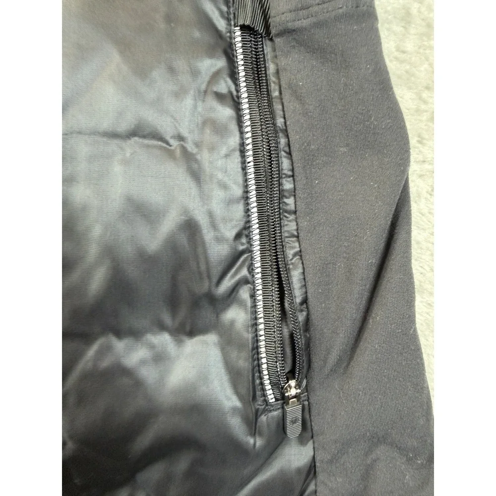 Lululemon Black Puffer Vest Womens Small Quilted Full Zip Hooded Run